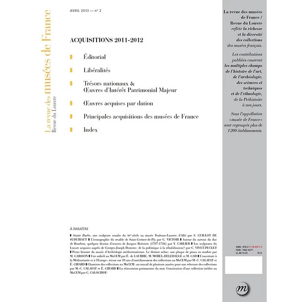 La Revue Des Musées De France No 2013-2 - Revue Du Louvre 4 La Revue Des Musées De France No 2013-2 - Revue Du Louvre – Image 2