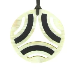 Collier Graphique En Corne - Blond