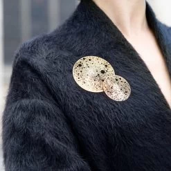 Grande Broche Magnétique Lunar - Métal Or Rosé -Décoration Soldes 38889 xl