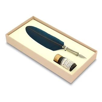 Coffret D'écriture Louvre - Porte-plume Turquoise - Bortoletti 3 Coffret D'écriture Louvre - Porte-plume Turquoise - Bortoletti