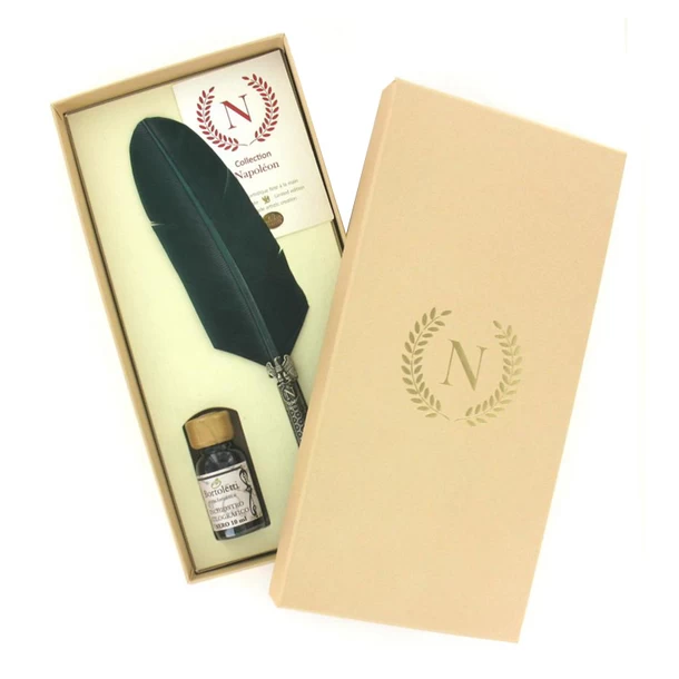 Coffret D'écriture Napoléon - Plume D'oie Verte - Bortoletti 3 Coffret D'écriture Napoléon - Plume D'oie Verte - Bortoletti