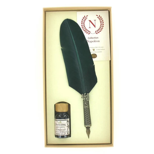 Coffret D'écriture Napoléon - Plume D'oie Verte - Bortoletti 4 Coffret D'écriture Napoléon - Plume D'oie Verte - Bortoletti – Image 2