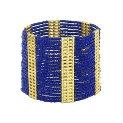 Bracelet Manchette Égypte - Perles Bleues