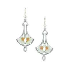 Boucles D'oreilles Gingko Art Nouveau