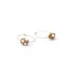 Boucles D'oreilles Renaissance Cercle Blanc & Doré - Florence Buhler