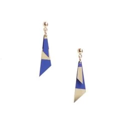 Boucles D'oreilles Pépites - Bleu