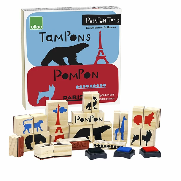 Coffret De 23 Tampons En Bois François Pompon - Pompon Toys 3 Coffret De 23 Tampons En Bois François Pompon - Pompon Toys