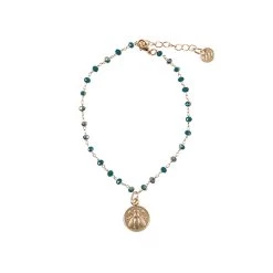 Bracelet Abeille - Bleu Canard