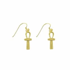 Boucles D'oreilles Signe De Vie - Plaqué Or -Décoration Soldes 54346 xl