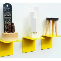 Set De 3 Étagères FLOT Mix En Métal - Jaune - BeaMalevich -Décoration Soldes 56551 xl