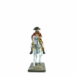 Figurine Napoléon à Cheval En Habit Rouge - Les Drapeaux De France -Décoration Soldes 57180 xl