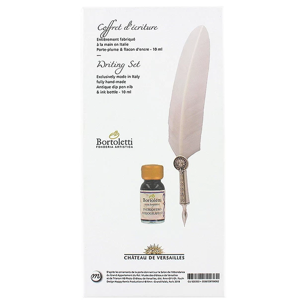 Coffret D'écriture Versailles - Plume D'oie Blanche - Bortoletti 5 Coffret D'écriture Versailles - Plume D'oie Blanche - Bortoletti – Image 3