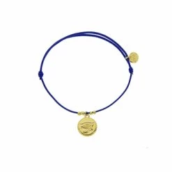 Bracelet élastique Avec Charm Égyptien - Œil - Bleu