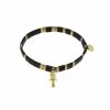Bracelet Avec Charm Égyptien - Croix De Vie - Perles Miyuki Noires -Décoration Soldes 74268 l