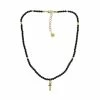 Collier Croix De Vie - Perles D'onyx