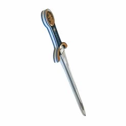 Épée De Chevalier En Mousse Bleue Avec Emblème Lion Doré