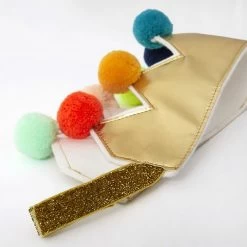 Couronne Dorée Avec Pompons Multicolores - Meri Meri -Décoration Soldes 74720 xl