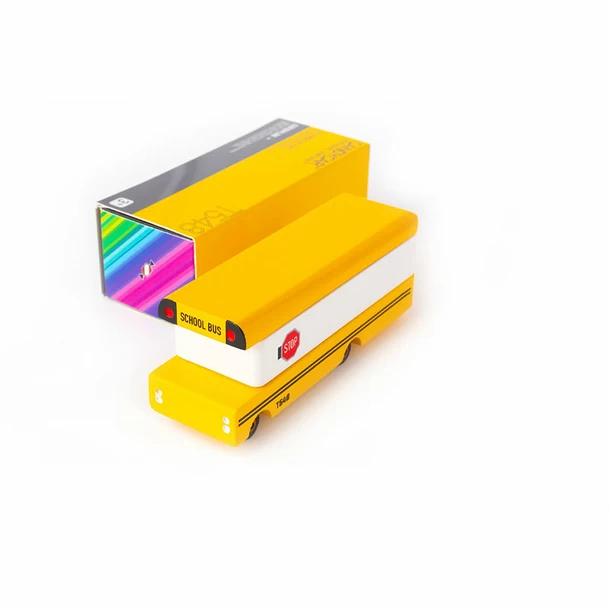 Voiture En Bois Candycar - Bus Scolaire - Candylab 5 Voiture En Bois Candycar - Bus Scolaire - Candylab – Image 3