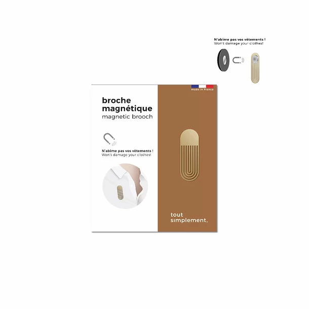 Broche Magnétique Oblongue Dorée - Tout Simplement, 6 Broche Magnétique Oblongue Dorée - Tout Simplement, – Image 4