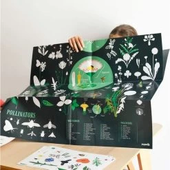 Poster Pédagogique Fleurs + 72 Stickers - Poppik -Décoration Soldes 75617 xl