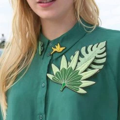 Broche Feuille De Palmier Verte - Macon & Lesquoy -Décoration Soldes 77783 xl