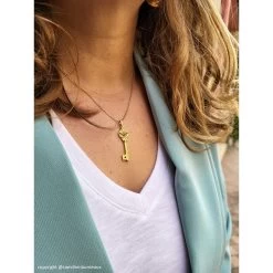 Collier Plaqué Or Clef De La Chapelle Royale -Décoration Soldes 78556 xl