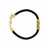 Bracelet En Cuir Avec Sceau Cylindre Doré -Décoration Soldes 78883 xl