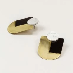 Boucles D'oreilles Art Déco En Pierre Et Laque Rotonde - L'Indochineur 9 Boucles D'oreilles Art Déco En Pierre Et Laque Rotonde - L'Indochineur -Décoration Soldes 78913 xl