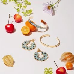 Boucles D'oreilles Achéménides à Décor Cloisonné Parmys -Décoration Soldes 79632 xl