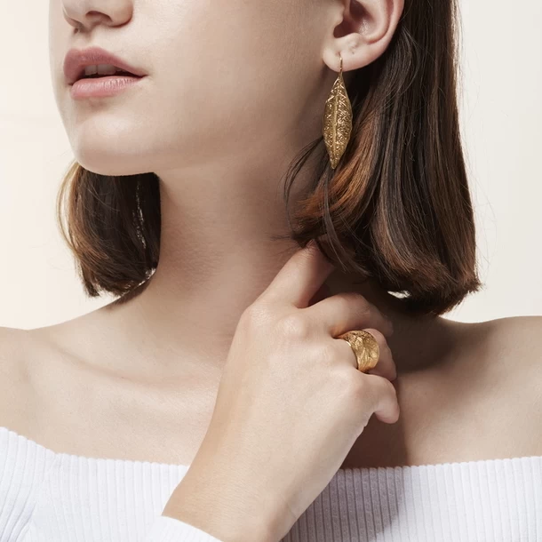 Boucles D'oreilles Feuille De Laurier 5 Boucles D'oreilles Feuille De Laurier – Image 3