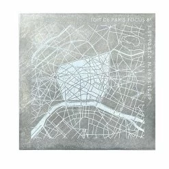Plaque De Zinc Focus Paris 8e Arrondissement - Toit De Paris - 12 X 12 Cm