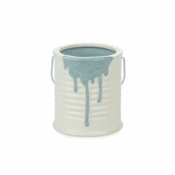 Pot à Crayons En Céramique Peinture Bleue - Balvi -Décoration Soldes 79828 xl