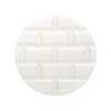 Plaque Rivoli Grès émaillé - ⌀ 11,5 Cm - Blanc Meudon - Déjà-vu Paris -Décoration Soldes 80360 xl