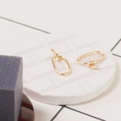 Plaque Rivoli Grès émaillé - ⌀ 11,5 Cm - Blanc Meudon - Déjà-vu Paris -Décoration Soldes 80362 xl