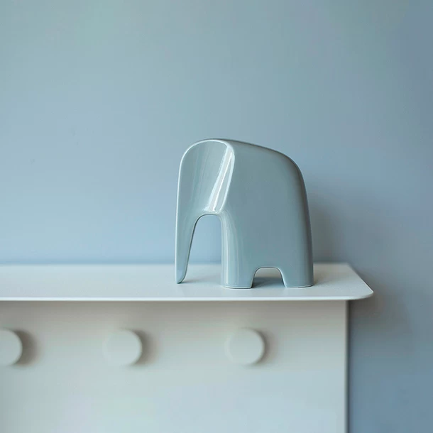 Olifant - Éléphant En Porcelaine - Gris Soie - Caussa 4 Olifant - Éléphant En Porcelaine - Gris Soie - Caussa – Image 2