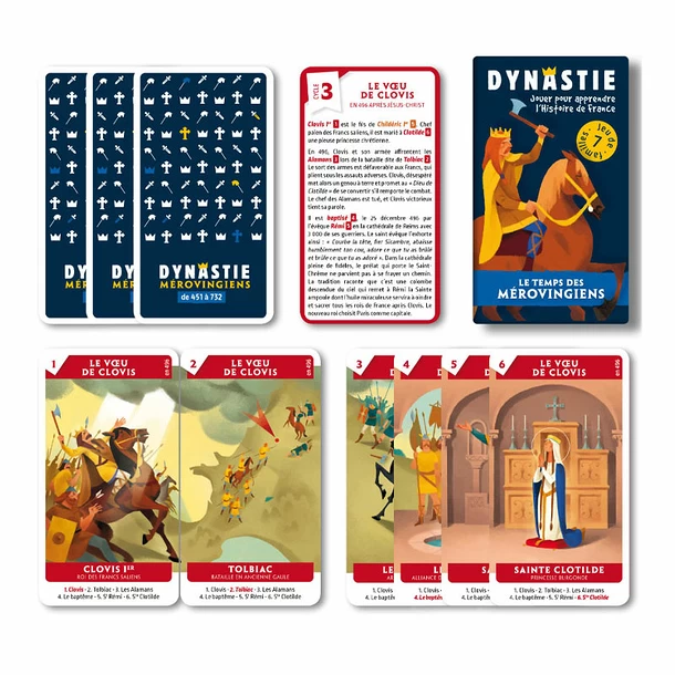 Jeu De 7 Familles Dynastie Le Temps Des Mérovingiens - Éditions La Caverne 5 Jeu De 7 Familles Dynastie Le Temps Des Mérovingiens - Éditions La Caverne – Image 3