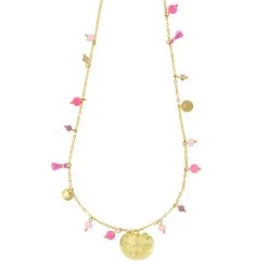 Collier à Pampilles Roses Nymphéa - Les Cleias -Décoration Soldes 82312 xl