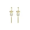 Boucles D'oreilles Marbre Épure - Grand Modèle -Décoration Soldes 82853 xl