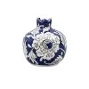 Vase Grenade Moyen Modèle Fleur Bleu/Blanc - 10cm - La Maison Ottomane -Décoration Soldes 83246 xl