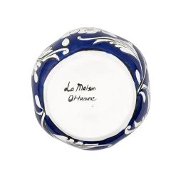 Vase Grenade Moyen Modèle Fleur Bleu/Blanc - 10cm - La Maison Ottomane -Décoration Soldes 83247 xl
