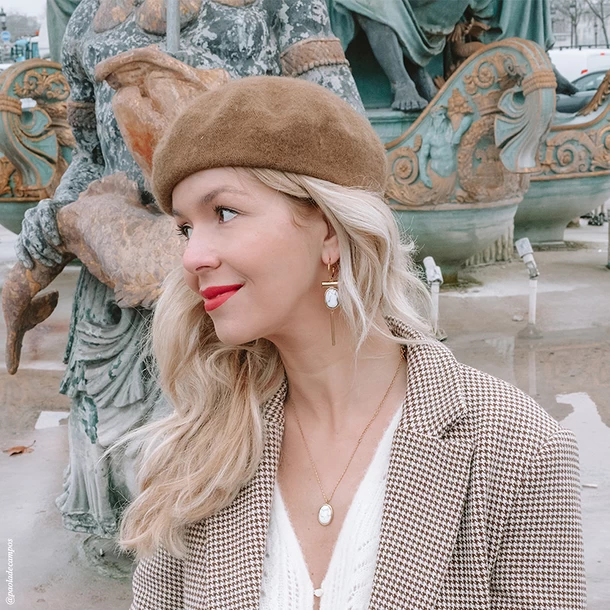 Boucles D'oreilles Marbre Épure - Grand Modèle 4 Boucles D'oreilles Marbre Épure - Grand Modèle – Image 2