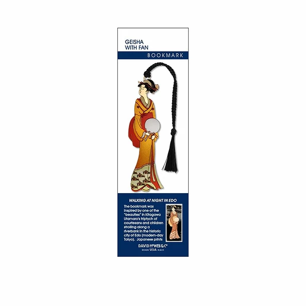Marque-page En Métal Geisha à L'éventail 4 Marque-page En Métal Geisha à L'éventail – Image 2