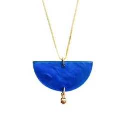 Collier Demi-cercle Bleu