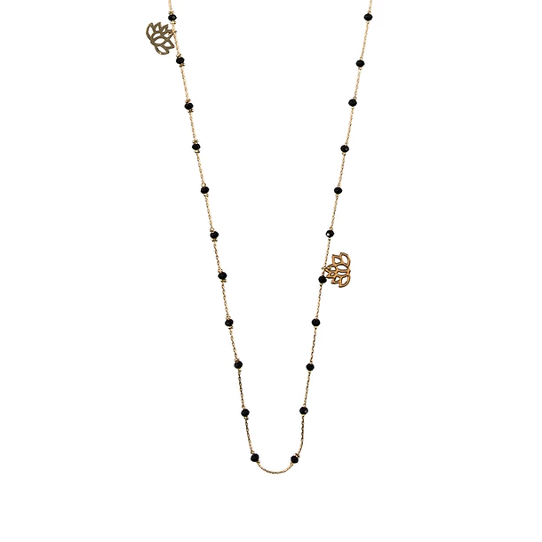 Sautoir Nymphéas Noir - Les Cleias 3 Sautoir Nymphéas Noir - Les Cleias