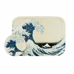 Plateau Katsushika Hokusai - La Grande Vague - 27x20 Cm -Décoration Soldes 85879 xl