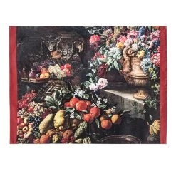 Lot De 2 Sets De Table Brueghel / Ruoppolo - Nature Morte Aux Fruits Et Aux Fleurs, 1680-1685 - 38x50 Cm