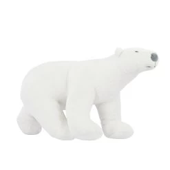 Peluche Ours Blanc Pompon - Grand Modèle
