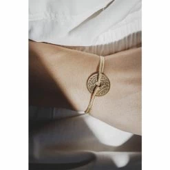 Bracelet RF 10 Centimes - Cordon Doré