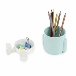 Pot à Crayons Mr.Sitty Bleu/Blanc - Balvi -Décoration Soldes 87409 xl